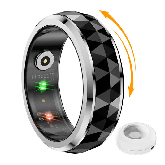 Smart Rotating Health Ring | Stress-Relief Spinner + 60-Day Battery + 24H Health Monitoring | Charging Case Included 13