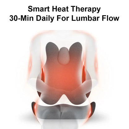 Lumbar Support Pillow for Office Chair | Memory Foam Back Support Cushion with Heat and Vibration | Car and Seat Support