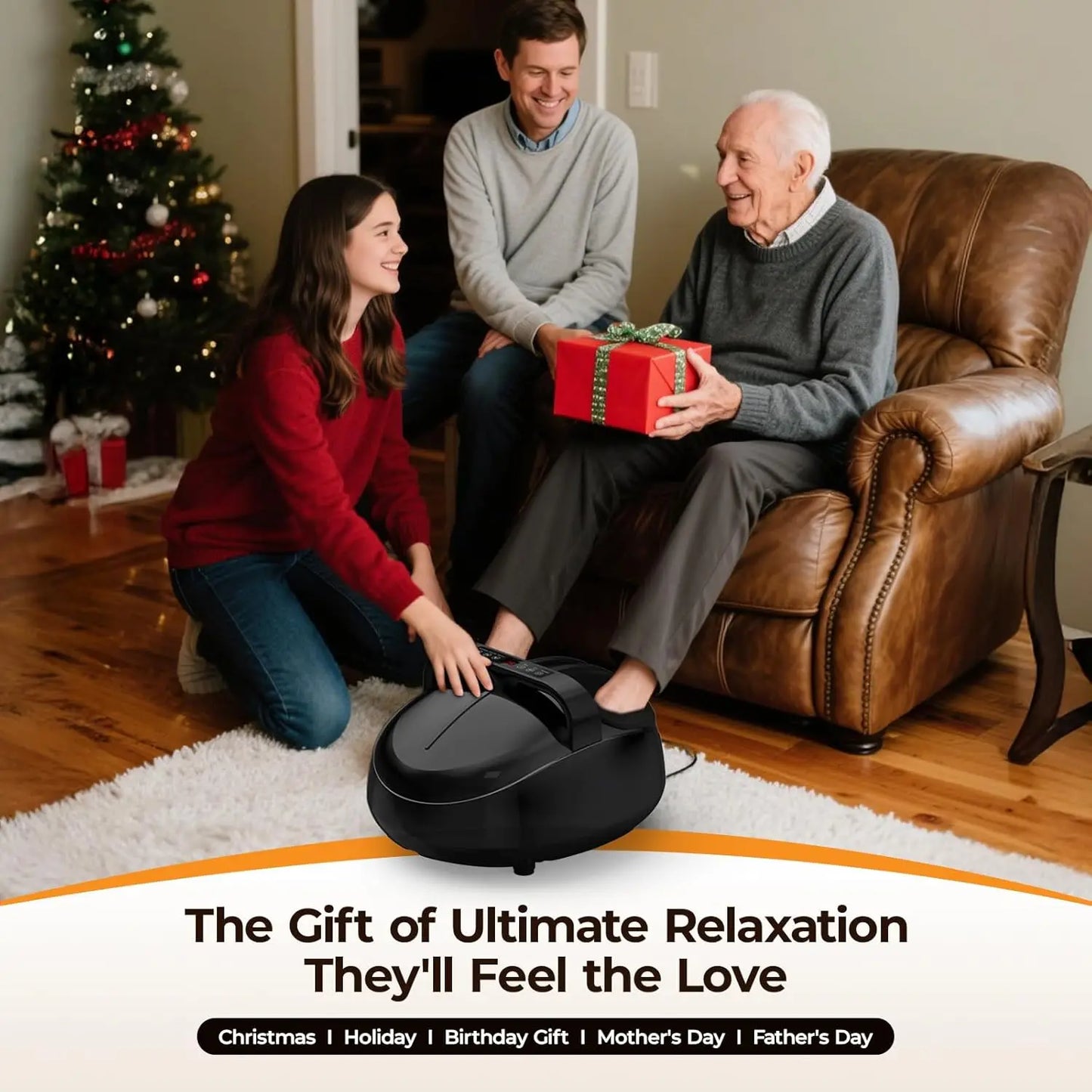 Shiatsu Foot Massager Machine | Foot Massager with Heat and Air Compression | Electric Foot Massage Device