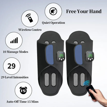 EMS Foot Massager Slippers with Remote Control | Electric Foot Stimulation Shoes, 10 Modes, 29 Intensity Levels, Muscle Relaxation Device