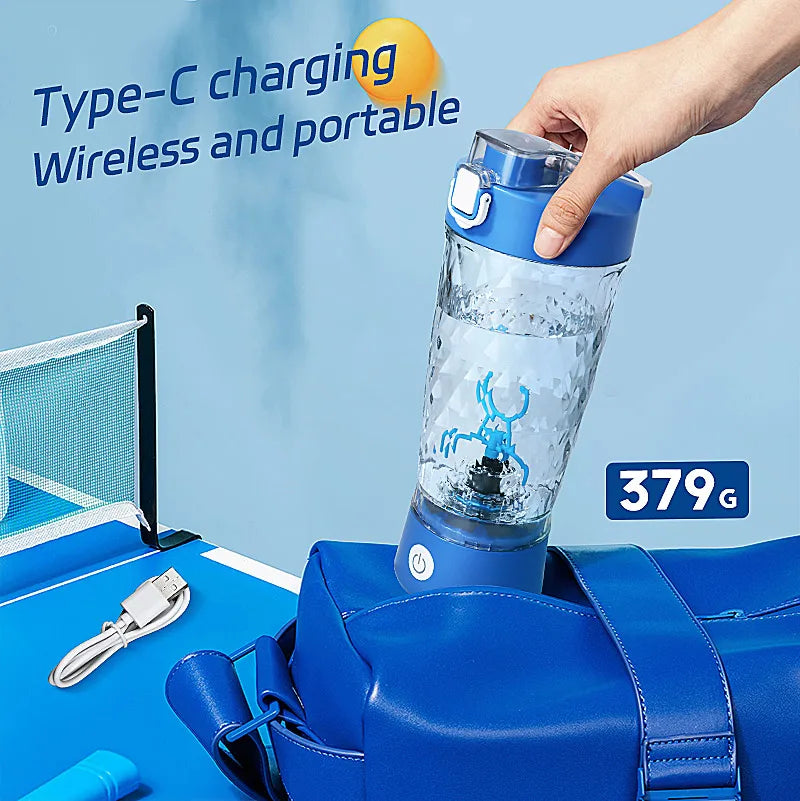 Electric Protein Shaker Bottle | 7500RPM USB Rechargeable Mixer for Smooth Shakes, Coffee & More | Self-Cleaning & Portable Design