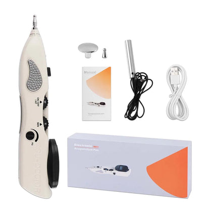 Electric Acupuncture Pen with LCD | Pain Relief Tool with 3 Probes & 10 Intensity Levels | Rechargeable Meridian Therapy by vitaAsana