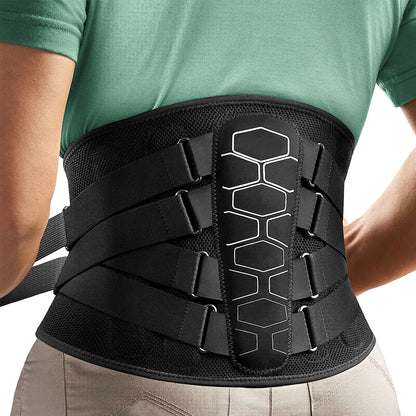 Lower Back Support Brace | Adjustable Lumbar Belt for Pain Relief, Sciatica & Posture Support