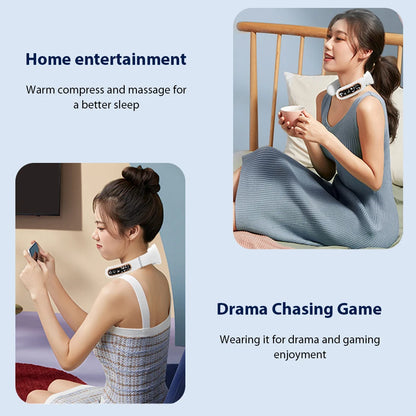 Cervical Neck Massager with Heat | 15 Intensity Levels, 6 Modes, USB Rechargeable | Pulse Therapy for Neck Pain Relief at Home or Office