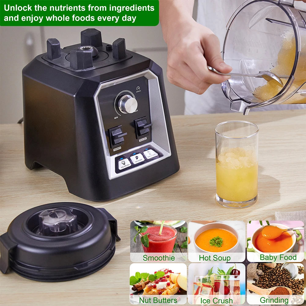 2200W Professional Blender – Low-Profile 2 L BPA-Free Tritan Jar | Kitchen Smoothie & Ice Crusher Food Mixer
