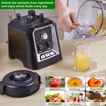 2200W Professional Blender – Low-Profile 2 L BPA-Free Tritan Jar | Kitchen Smoothie & Ice Crusher Food Mixer