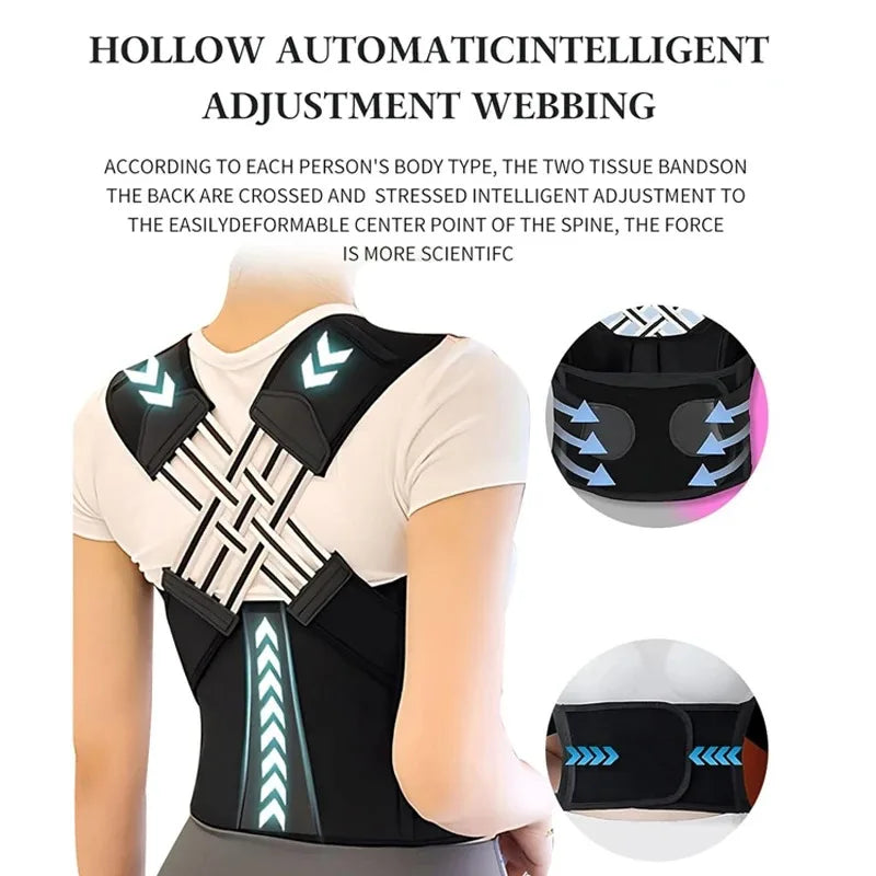 Adjustable Back Posture Corrector Brace for Kids & Adults