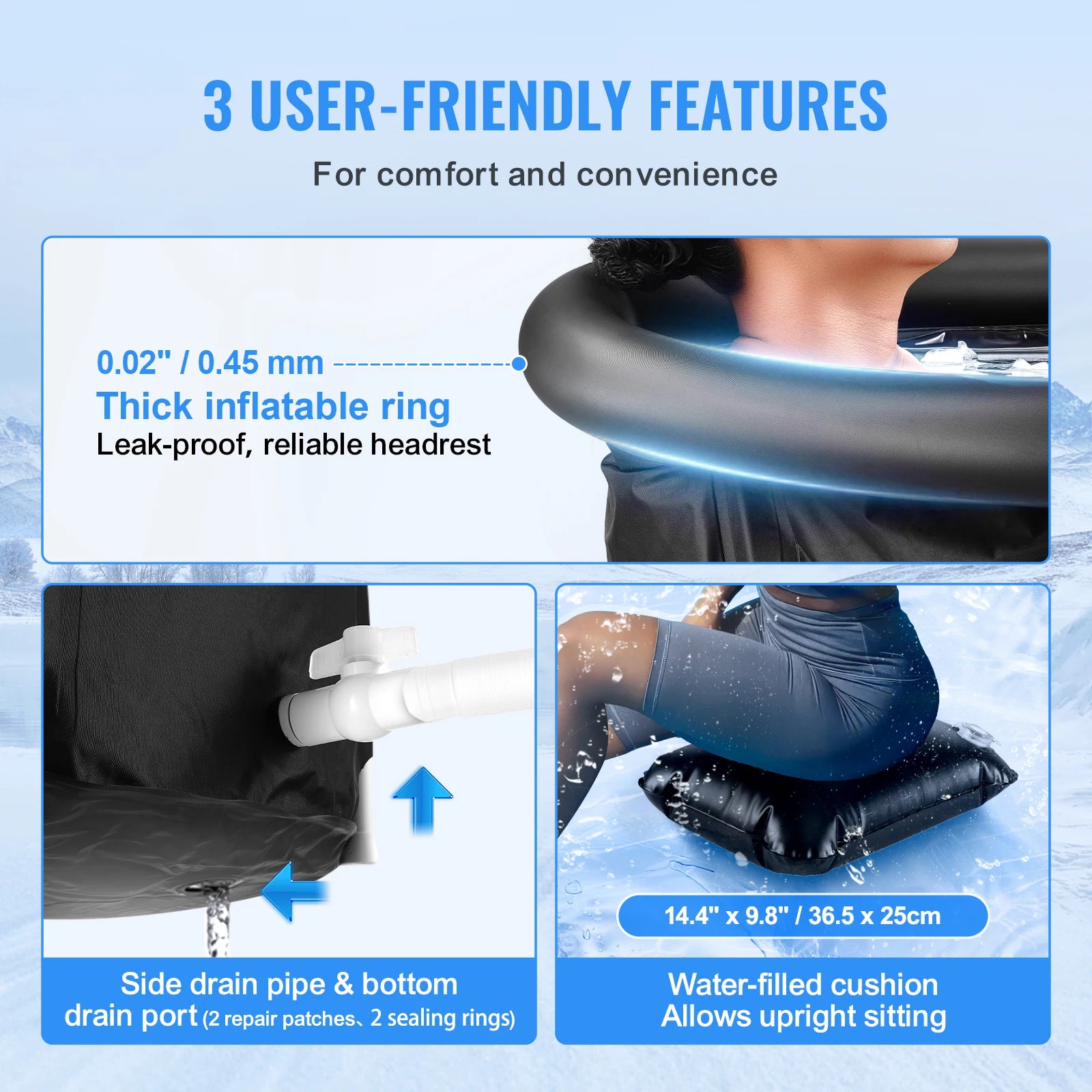 Portable Ice Bath Plunge Tub for Cold Water Therapy