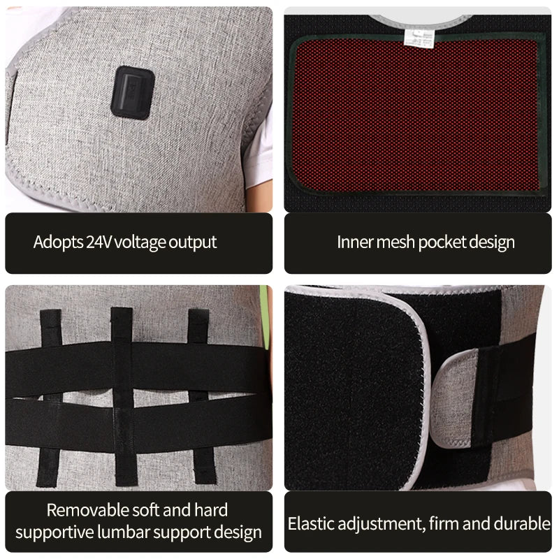 Heated Back and Shoulder Wrap | Electric Heating Pad for Back and Waist | Wearable Heat Therapy Wrap