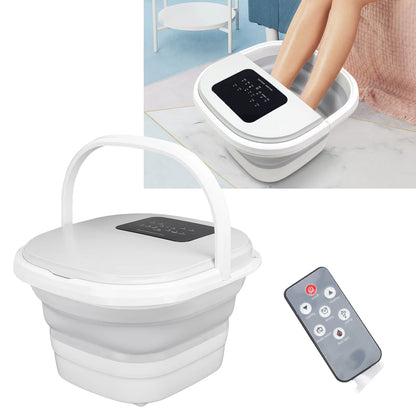 Smart Foldable Foot Spa Soaker | 8L Capacity, 8 Massage Rollers, Remote Control & Adjustable Temperature | 420W Heated Foot Bath Tub
