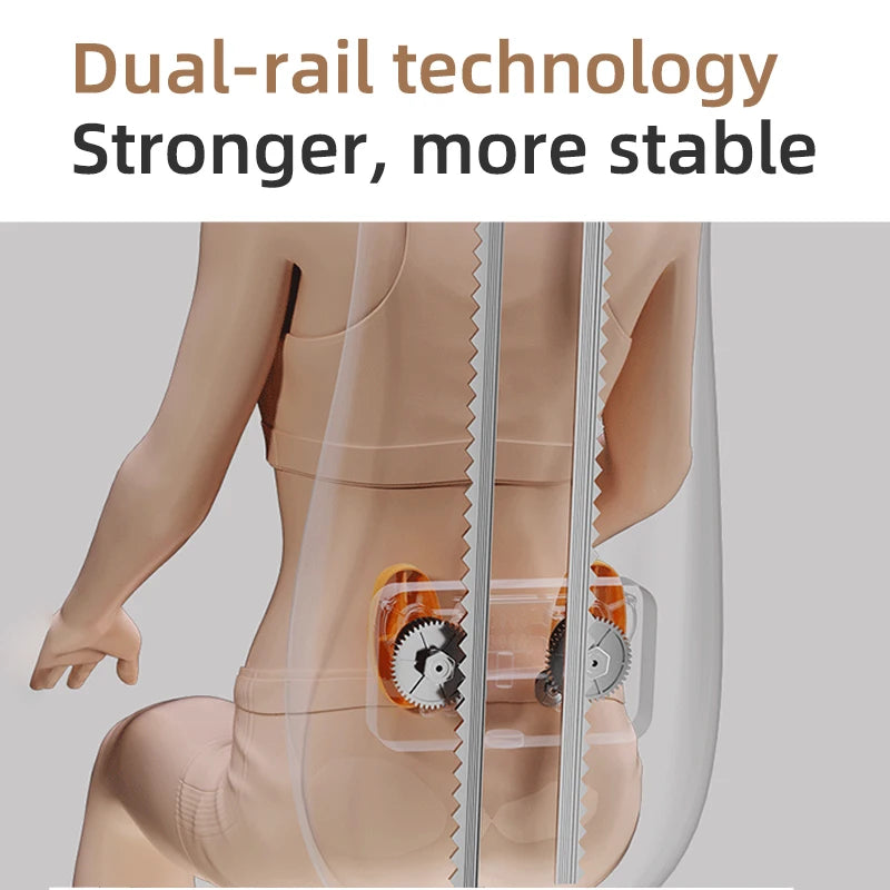 Full-Body Massage Seat | Dual-Rail Back Massage, Heat Therapy, Vibration & Home/Car Use