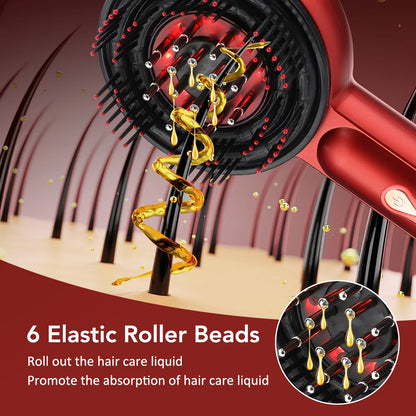 Laser Scalp Massager | Red Light + EMS + Oil Applicator | USB Rechargeable | Hair Regrowth Comb