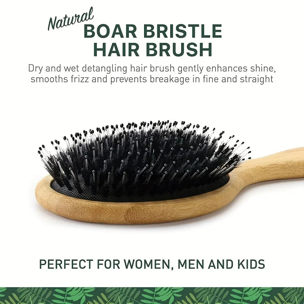 Natural Boar Bristle Hair Brush - vitaAsana