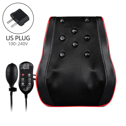 3D Kneading Massage Pillow | 20 Nodes, Heat Therapy, 4-Level Vibration & Full Spine Support