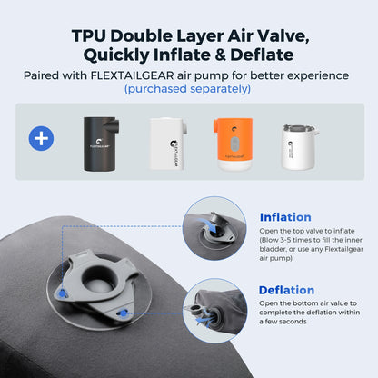 Ergonomic Inflatable Travel Pillow With Dual Neck Support