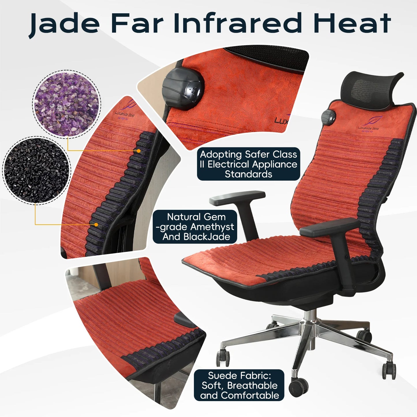 PEMF Infrared Therapy Mat | Amethyst, Tourmaline Heated Crystal Sauna Cushion
