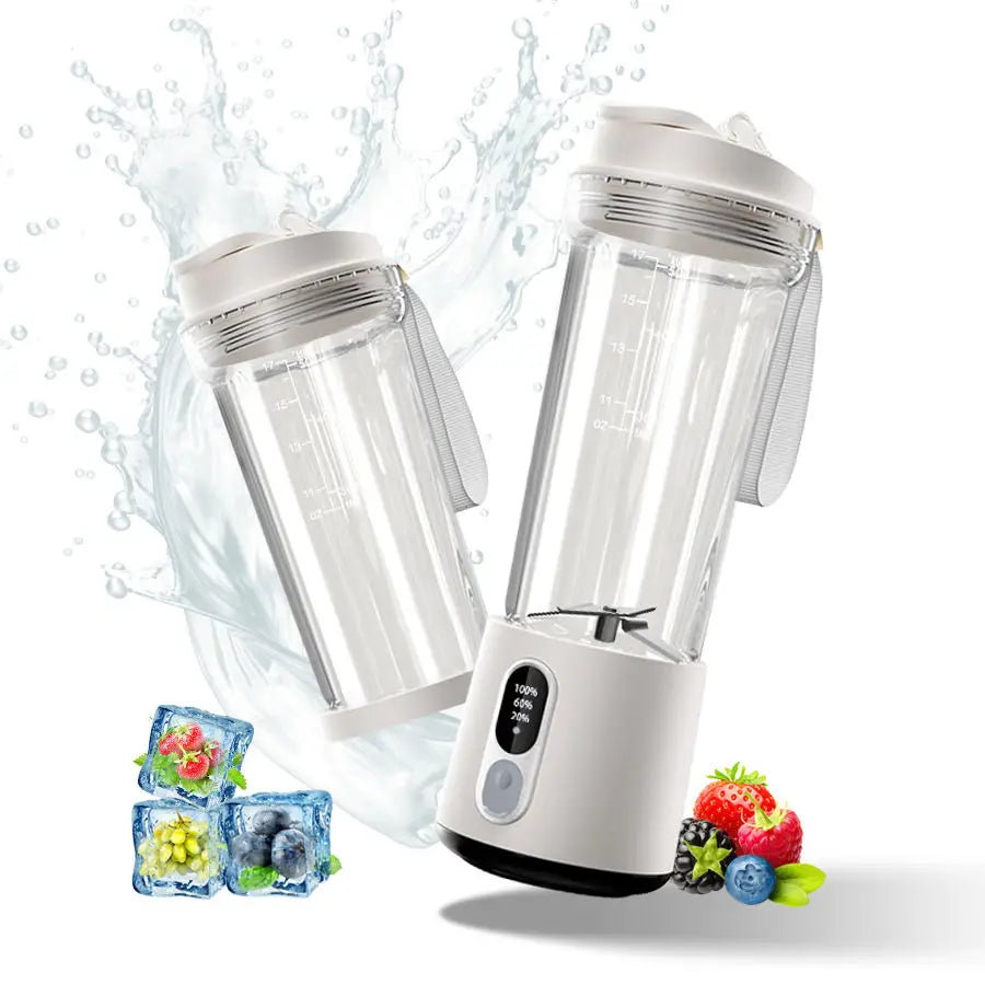 Portable Juicer Blender | 180W USB Rechargeable Smoothie Cup with 4000mAh Battery & 4 Blades – Personal Juice Blender for Travel & Outdoor Use