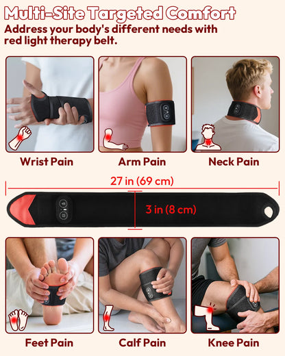 Red Light Therapy Wrap with Heat and Vibration
