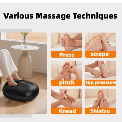 Foot Massager Machine with Heat | Electric Foot Massager with Air Compression and Kneading | Foot Massage Device
