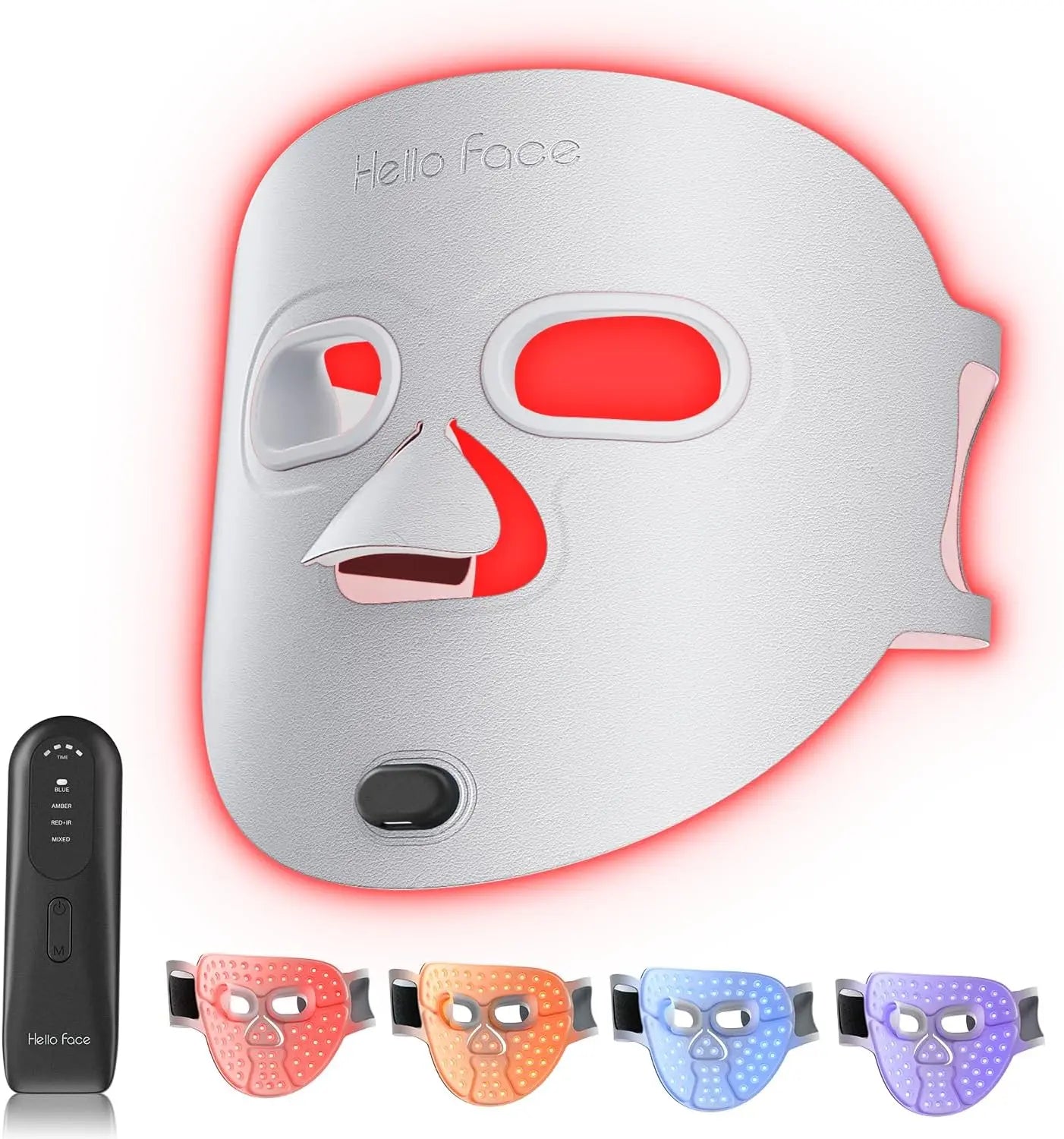 Wireless LED Red Light Therapy Face Mask – 4 Modes
