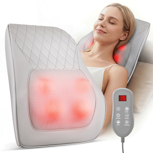 Electric Shiatsu Back and Neck Massager Pillow with Heat