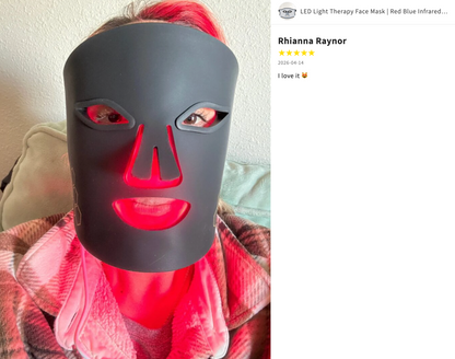 LED Light Therapy Face Mask | Red Blue Infrared Light | Skin Care Device