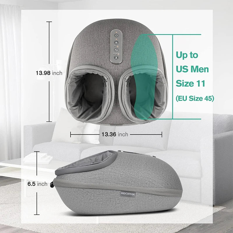 Reflexology Foot Massager with Heat | Shiatsu Deep Kneading Roller | Pain Relief & Muscle Relaxation for Home & Office Use