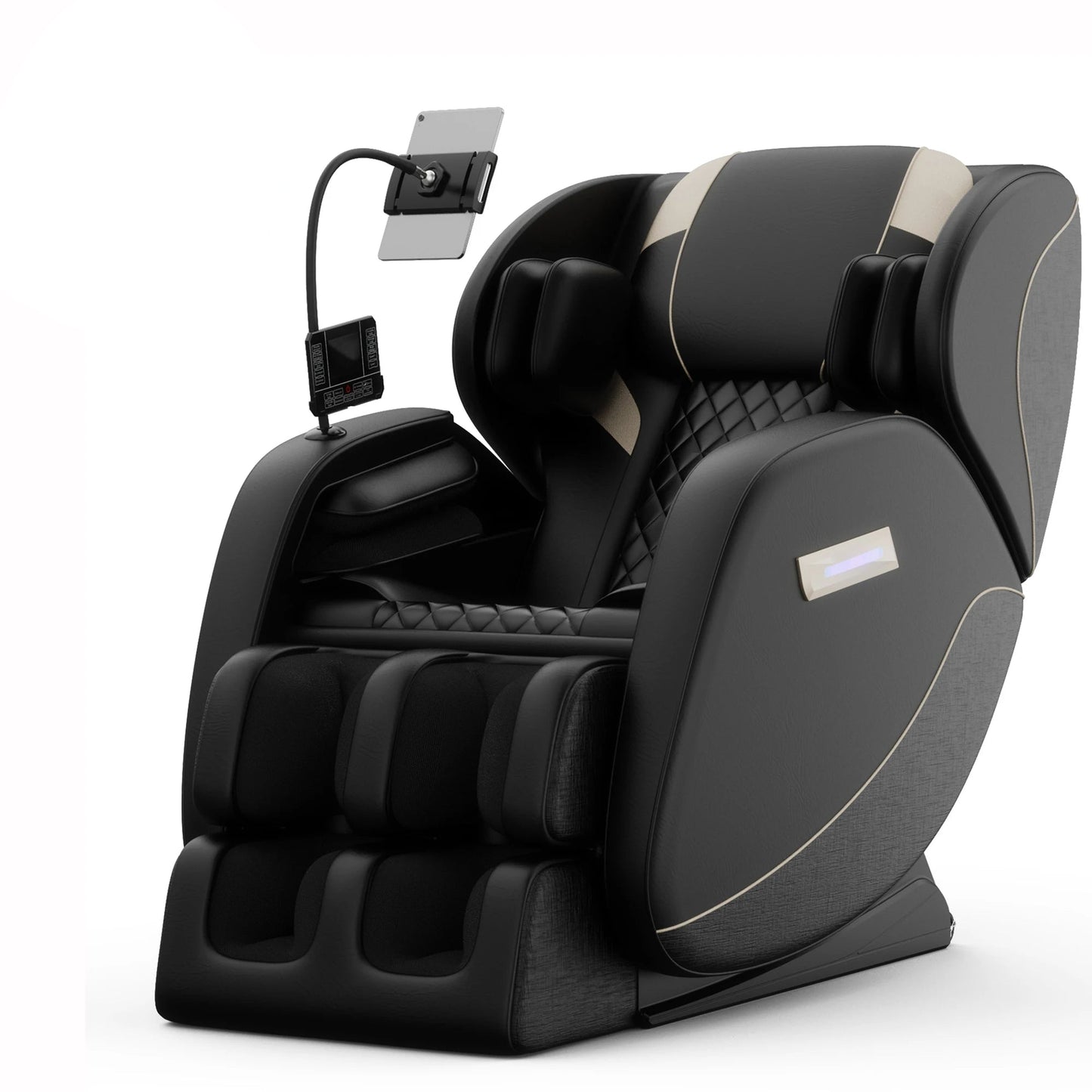 Zero Gravity Full Body Massage Chair | Airbag Compression, Heating, Foot Rollers, Bluetooth Music & Touchscreen Control | Supports up to 180 lbs
