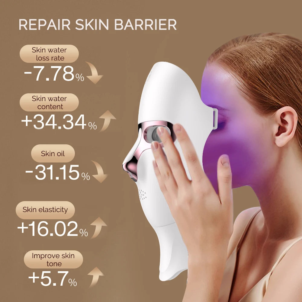 Wireless 7-Color LED Face & Neck Mask – Skin Care Device