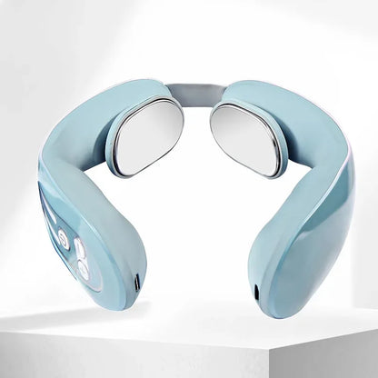Wireless EMS Neck Massager with Heat | 12 Strength Levels, U-Shaped Design, Rechargeable | Portable Pain Relief for Neck & Shoulder Tension
