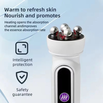3-in-1 RF EMS Facial Roller | 360° Massager with LED & Heat | Anti-Wrinkle Skin Tightening Device for Face & Body