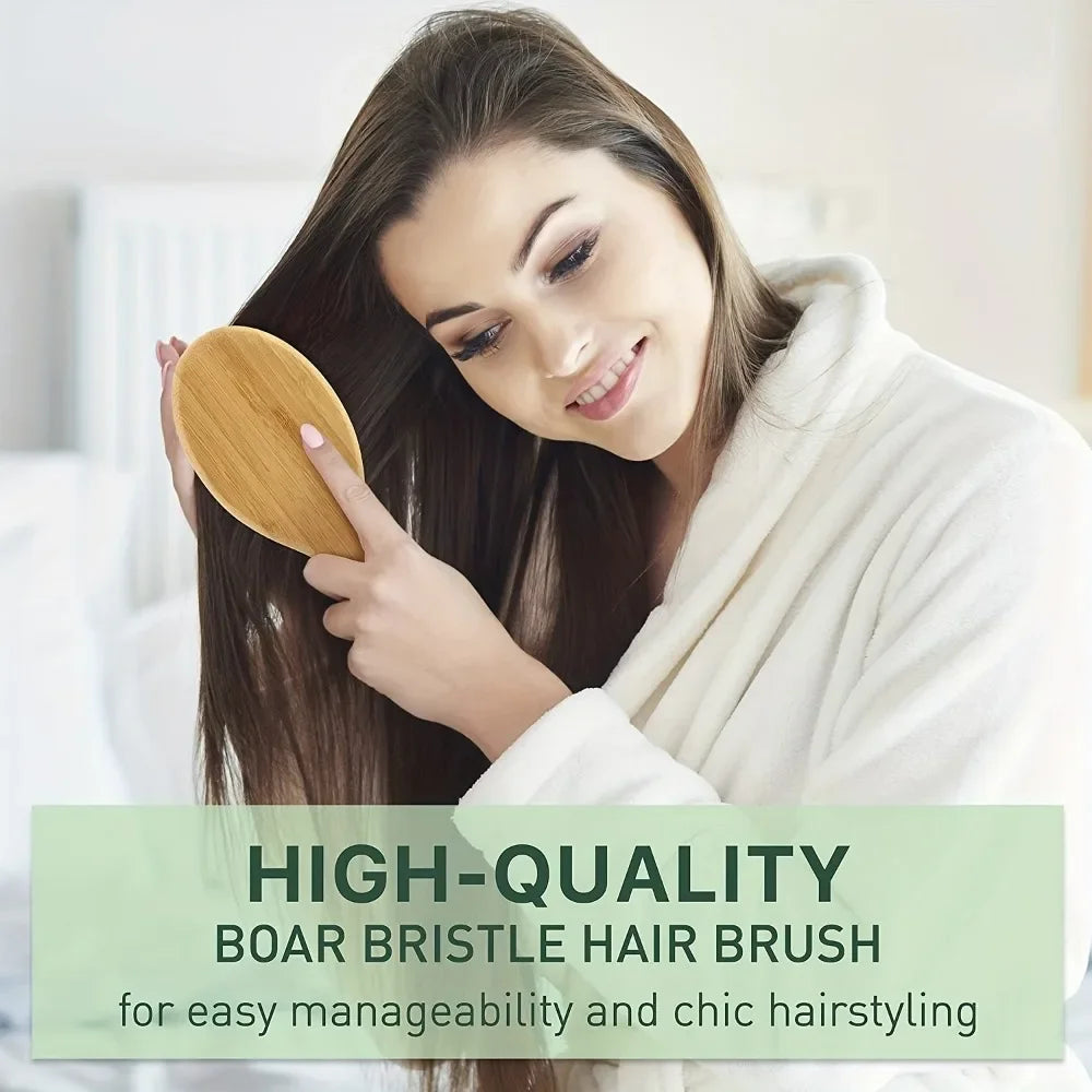 Natural Boar Bristle Hair Brush - vitaAsana