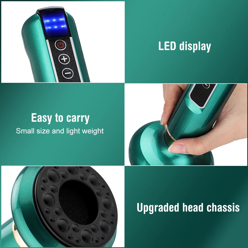 Electric Cupping Device – 12-Level Suction, 113–122 °F Infrared Heat, Massage & Scraping, USB-C Rechargeable, Wireless
