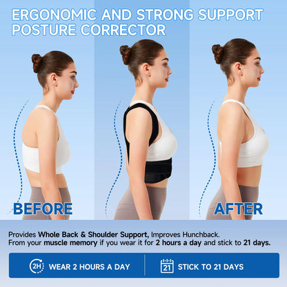 Adjustable Posture Corrector Back Brace for Pain Relief