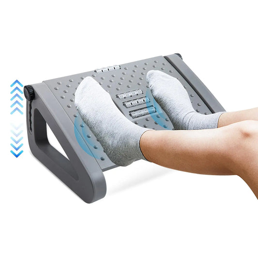 Adjustable Under Desk Foot Rest | Ergonomic Foot Stool for Posture & Back Pain Relief