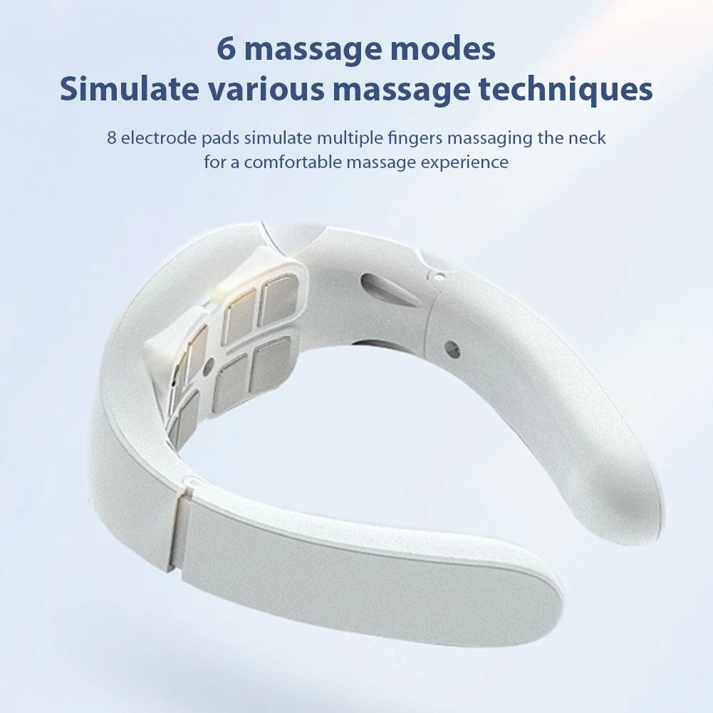 Cervical Neck Massager with Heat | 15 Intensity Levels, 6 Modes, USB Rechargeable | Pulse Therapy for Neck Pain Relief at Home or Office