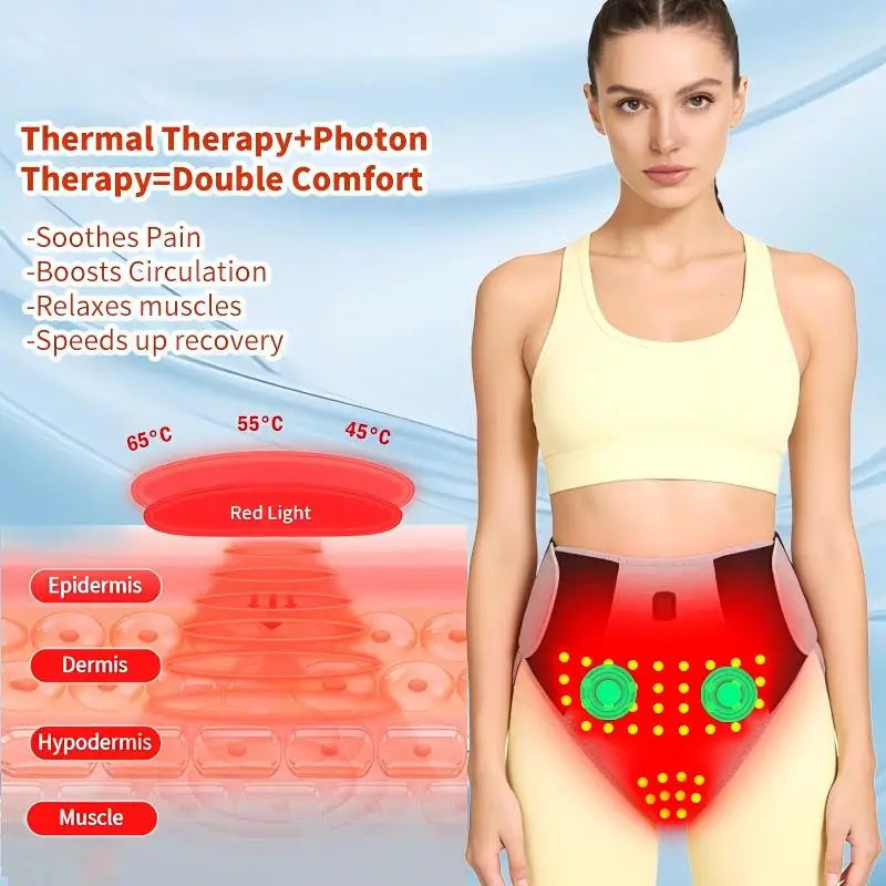 Women’s Heated Underwear with Red Light Abdominal Pad