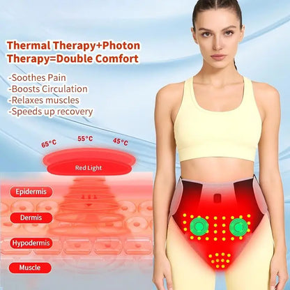 Women’s Heated Underwear with Red Light Abdominal Pad