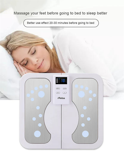 EMS Foot Massager for Circulation | TENS Electric Foot Pain Relief System with Heat & Muscle Stimulation