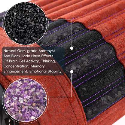 PEMF Infrared Therapy Pillow Mat | Amethyst, Jade, Negative Ion Heated Neck Cushion