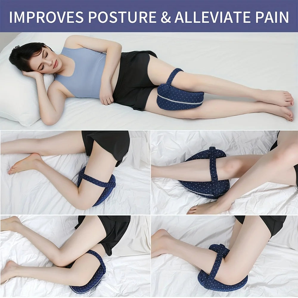 Memory Foam Knee Pillow | Side Sleeper Leg Support for Hip, Back & Sciatica Relief