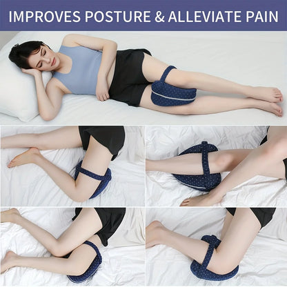 Memory Foam Knee Pillow | Side Sleeper Leg Support for Hip, Back & Sciatica Relief