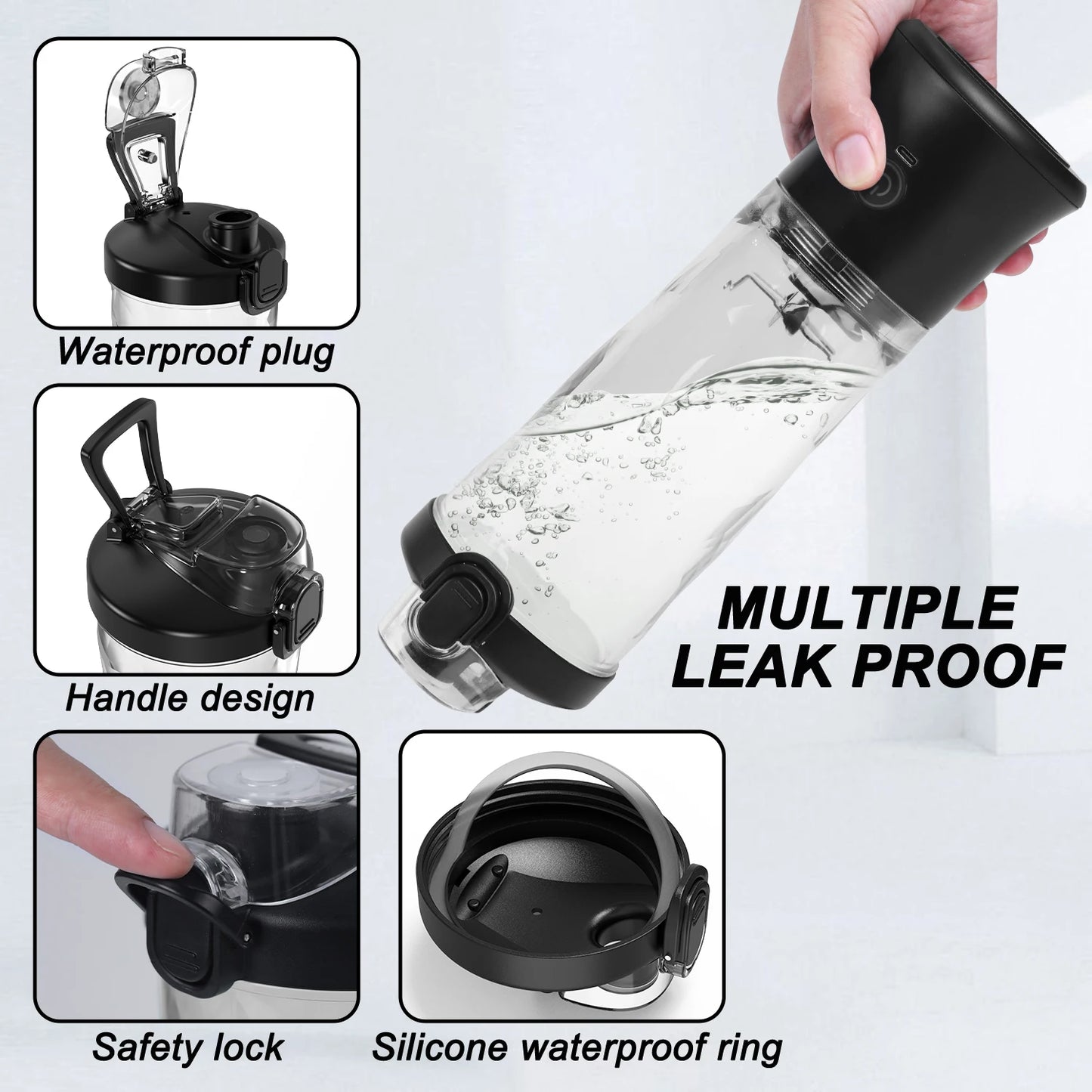 Portable Blender | 6-Blade | 600ML | Rechargeable | USB Type-C | Ice-Crushing Power