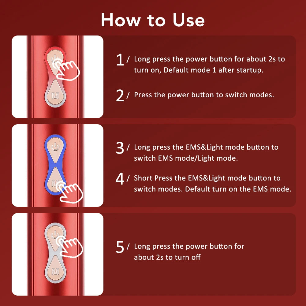 Laser Scalp Massager | Red Light + EMS + Oil Applicator | USB Rechargeable | Hair Regrowth Comb