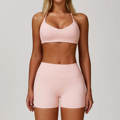 Seamless Yoga Set for Women | Long Sleeve Sports Bra and Leggings Workout Set with Breathable Stretch Fabric