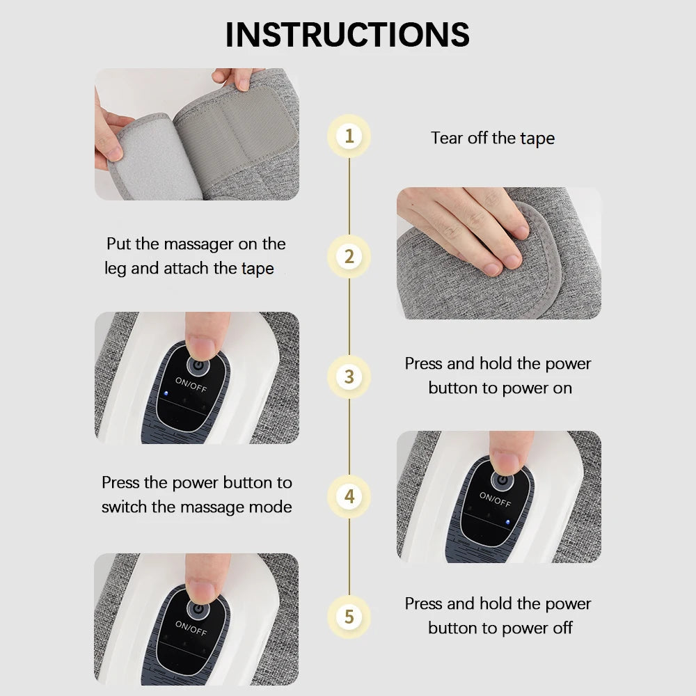 Air Compression Calf Massager | Wireless Leg & Arm Massager with 3 Modes, 1800mAh Battery | Improves Circulation & Muscle Recovery