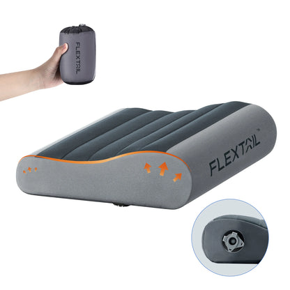 Ergonomic Inflatable Travel Pillow With Dual Neck Support