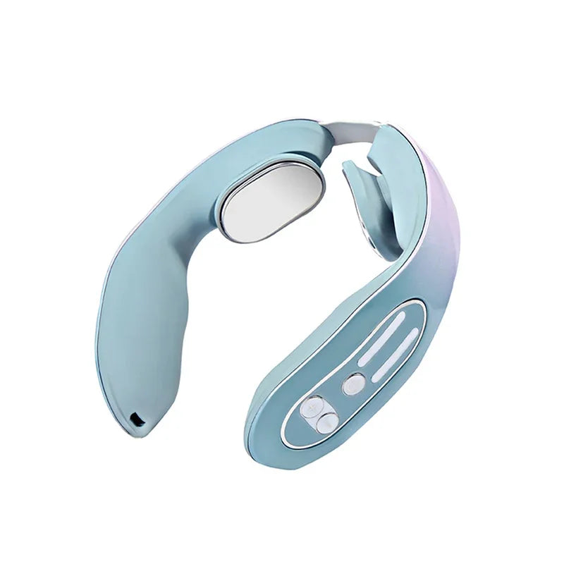 Wireless EMS Neck Massager with Heat | 12 Strength Levels, U-Shaped Design, Rechargeable | Portable Pain Relief for Neck & Shoulder Tension
