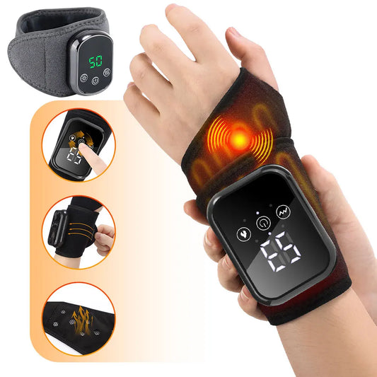 Electric Heating Wrist Massager Brace – Heat & Vibration Support