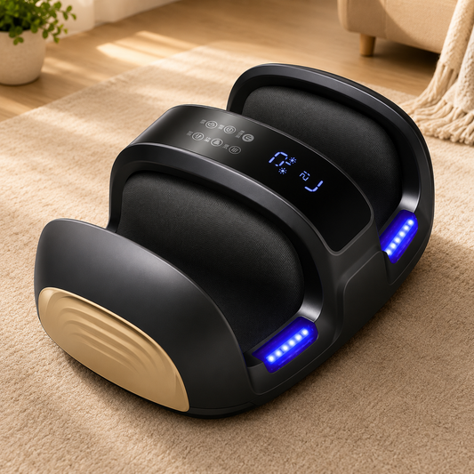 Shiatsu Foot Massager with Heat | Deep Tissue Foot & Calf Massager Machine, Kneading Rollers, Circulation & Muscle Relaxation